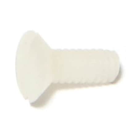 Midwest Fastener #10-24 x 1/2 in Slotted Oval Machine Screw, Plain Nylon, 15 PK 77128